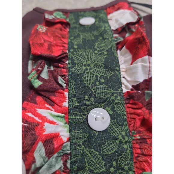 Ricrac & Ruffles Brown Poinsettia Romper Size 24M - Picture 5 of 5